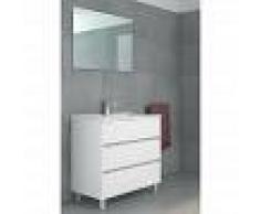 STANO Conjunto ALCOA, Mueble de lavabo 80cm y espejo BLANCO - STANO