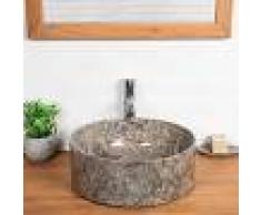 WANDA COLLECTION lavabo encimera de mármol para cuarto de baño Ulysse 40 gris - WANDA