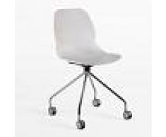SKLUM Silla de Oficina con Ruedas Tech Cromado Polipropileno - Metal