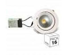 BARCELONA LED Pack ahorro 16 downlight LED circular empotrable basculante 32W 60º