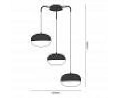 BARCELONA LED Lámpara colgante LED "HESTIA TRIPLE" 54W Blanco - BARCELONA LED