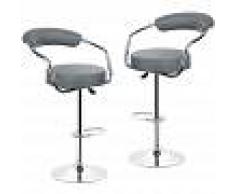 OOBEST Pack 2 Taburete de Bar ,Gris - OOBEST