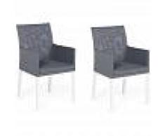 BELIANI Conjunto de 2 sillas de jardín gris oscuro BACOLI - BELIANI