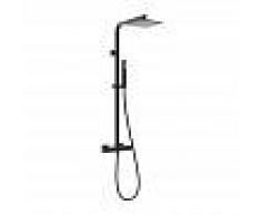 PONSI RUBINETTERIA Columna de ducha termostática cuadrada negra Ponsi BNCOLKQTRM0011