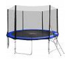 TECTAKE Trampolín con red de seguridad, variante 2 - cama elástica para niños,