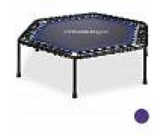 RELAXDAYS Cama Elástica de Interior Plegable con Cintas, Mini Trampolín Fitness,