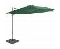vidaXL Sombrilla de jardin con base portatil verde