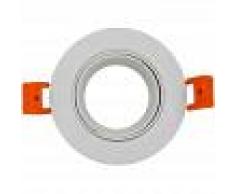 BARCELONA LED Aro downlight empotrable Ø85mm basculante blanco para GU10 / MR16