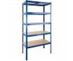 TECTAKE Estantería metálica 5 baldas - estantería metálica de acero, estantes