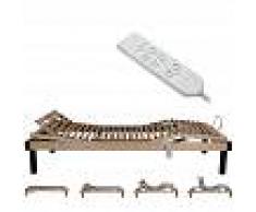 HABITAT ET JARDIN Somier eléctrico Linda - 190 x 70 cm - Madera - HABITAT ET JARDIN