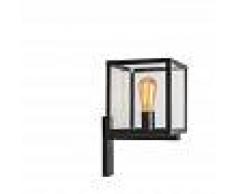 QAZQA Moderno Aplique industrial cuadrado de exterior negro IP23