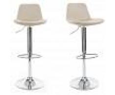 MILIBOO Taburete de bar diseño tejido natural lote de 2 ZACK - MILIBOO