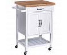 HOMCOM Carro de Cocina Carrito de Servir Multiusos Estantería Carrito