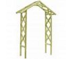 VIDAXL Arco de jardín 135x45x232 cm madera pino impregnada verde - VIDAXL