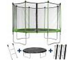 HABITAT ET JARDIN Trampolin Yoopi - Ø 3.65 m - con red + escalera + cubierta de