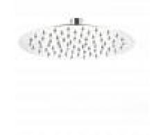 WILTEC Cabezal ducha redondo 25 cm Baño Grifo ducha efecto lluvia Acero