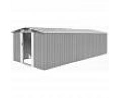 ASUPERMALL Caseta de jardin de metal gris 257x597x178 cm - ASUPERMALL