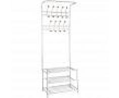 TECTAKE armario con 3 estantes para zapatos - organizador de zapatos con