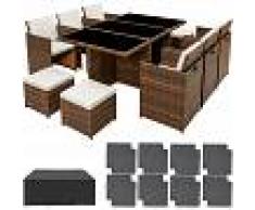 TECTAKE Conjunto de ratán sintético Nueva York - mueble de exterior de poli
