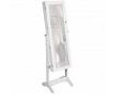 TECTAKE Espejo joyero - mueble joyero de madera, joyero con espejo y soportes