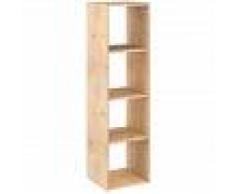 ASTIGARRAGA KIT LINE Estantería Dinamic modular con 4 cubos de madera maciza de pino
