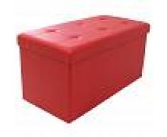 Sotech Almacenamiento Otomano Plegable de Cuero, Almacenamiento Banco, 76 x 38