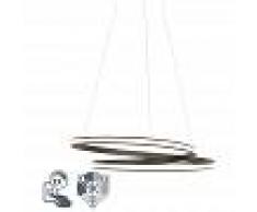 QAZQA Moderno Lámpara colgante moderna negra 74cm con LED regulable en