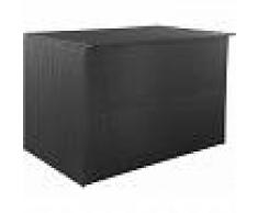 VIDAXL Caja de almacenaje jardín 150x100x100 cm ratán sintético negro - VIDAXL