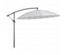 BELIANI Sombrilla de jardín gris claro Ø258 cm CALABRIA II - BELIANI