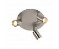 QAZQA Moderno Plafón moderno acero 3 luces IP44 - DUCHA Acero Redonda