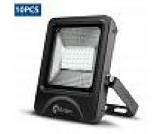 ANTEN 10X Foco Proyector Led 30W Luz Fría, Foco Led Exterior 6000K Floodlight