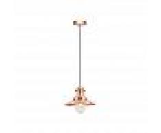 HOMEMANIA Lampara de Suspension Cap Colgante - de Techo - Oro Rosa, Negro en