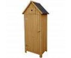 HABITAT ET JARDIN Armario para Jardin Cabanon - 77 x 54.5 x 179 cm - Marron - HABITAT ET