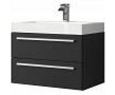 BADPLAATS Muebles de baño Marseille 60cm madera negra- armario de base lavabo