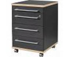 Germania Armario archivador con ruedas Duo gris antracita 42x45x60 cm