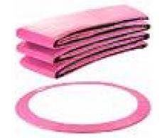 Arebos Almohadillas de seguridad Cojín Trampolín 366 cm rosa