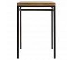 MILIBOO Mesa alta cuadrada en madera de mango y metal negro YPSTER - MILIBOO