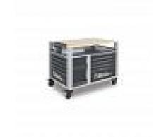 BETA TOOLS Carro Super Tank Con Mesa De Trabajo Y Diez Cajones Color Gris Beta