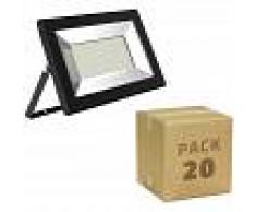 EFECTOLED Pack Foco Proyector LED Solid 10W (20 un) Blanco Neutro 4000K