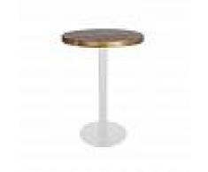 MUEBLES MARIETA Mesa Sion White Alta - ø70cm x 110cm - MUEBLES MARIETA