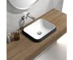 BERNSTEIN Lavabo empotrable de piedra sólida NT503 - en blanco mate, negro o