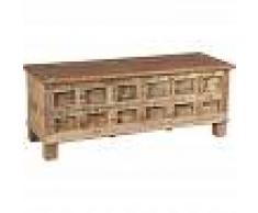 BISCOTTINI Cofre, baúl, banco, contenedor, estuche, original antiguo en madera de