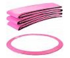 Arebos Almohadillas de seguridad Cojín Trampolín 457 cm rosa