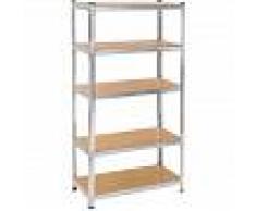 TECTAKE Estanterías de chapa de acero - estantería metálica de acero, estantes