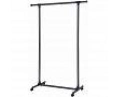 SONGMICS Perchero Extensible, Perchero para Ropa Enrollable, Barra de Suspensión