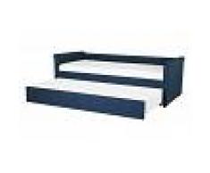 BELIANI Cama nido con somier azul oscuro 90x200 cm LIBOURNE - BELIANI