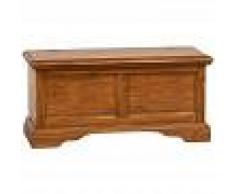 BISCOTTINI Baúl de estilo Country de madera maciza de tilo acabado con efecto