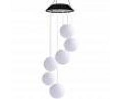 ASUPERMALL Lampara de campana de viento solar, luz de bola de particulas que