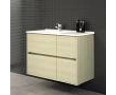 STANO Mueble de Lavabo suspendido TUELA - 80 cm de ancho TAIGA - STANO