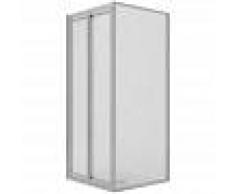 IDRALITE Cabina de ducha en ángulo 70x80CM H198 Cristal Opaco Fijo+Saloon 2
